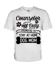 Counselor - Stay at Home Dog Mom V-Neck T-Shirt thumbnail