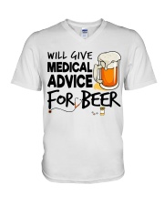 Nurse - Medical Advice for Beer V-Neck T-Shirt thumbnail