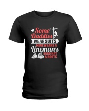 Lineman's Hard Hat And Boots Ladies T-Shirt thumbnail