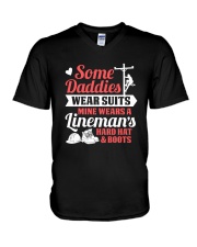 Lineman's Hard Hat And Boots V-Neck T-Shirt thumbnail