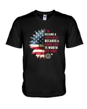 Firefighter - Your Life Is Worth My Time V-Neck T-Shirt thumbnail