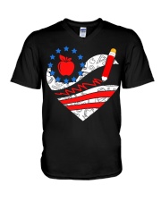 Teacher - Heart V-Neck T-Shirt thumbnail