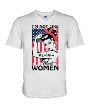 Cat Mom - I'm not like most Women V-Neck T-Shirt thumbnail