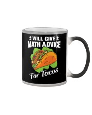 Math Teacher - Math Advice for Tacos Color Changing Mug thumbnail