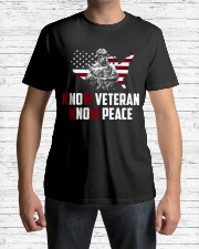 No Veteran No Peace Classic T-Shirt lifestyle-mens-crewneck-front-1