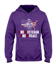 No Veteran No Peace Hooded Sweatshirt thumbnail