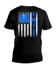 EMT - Flag V-Neck T-Shirt thumbnail