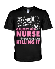 Grumpy Old Nurse V-Neck T-Shirt thumbnail