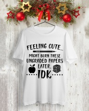Teacher - Ungraded Papers Classic T-Shirt lifestyle-holiday-crewneck-front-2