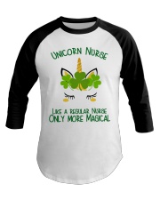 Nurse Unicorn Shamrock Baseball Tee thumbnail