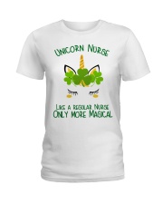 Nurse Unicorn Shamrock Ladies T-Shirt thumbnail