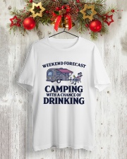Weekend Forecast Camping - Drinking Classic T-Shirt lifestyle-holiday-crewneck-front-2