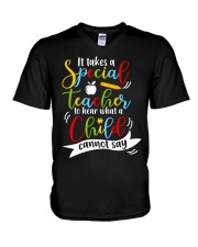 Special teacher hear a child can't say V-Neck T-Shirt thumbnail