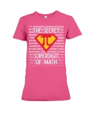 Math Teacher - The Secret SuperDigit of Math Premium Fit Ladies Tee thumbnail