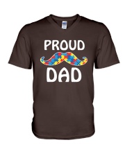 Autism - Proud Dad V-Neck T-Shirt thumbnail