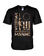 US Marine Veteran V-Neck T-Shirt tile