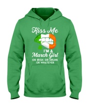 Kiss Me March Girl Whatever Hooded Sweatshirt thumbnail