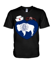 Nurse - National Nurse Week for Wyoming V-Neck T-Shirt thumbnail