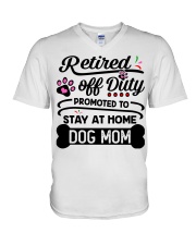 Retired - Stay at Home Dog Mom V-Neck T-Shirt thumbnail