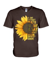 Math Teacher - A day without math V-Neck T-Shirt thumbnail