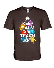 Keep Calm and Teach Art V-Neck T-Shirt thumbnail