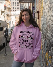 Born to be a Dog Mom - Teacher Hooded Sweatshirt lifestyle-unisex-hoodie-front-1