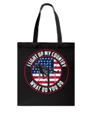 Lineman - I Light up My Country Tote Bag thumbnail