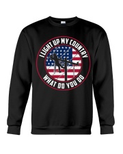 Lineman - I Light up My Country Crewneck Sweatshirt thumbnail
