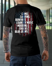 Camping - American Flag Classic T-Shirt lifestyle-mens-crewneck-back-3