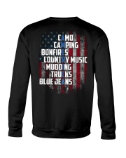 Camping - American Flag Crewneck Sweatshirt thumbnail