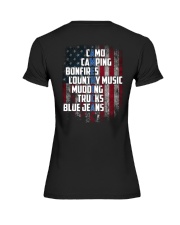 Camping - American Flag Premium Fit Ladies Tee thumbnail