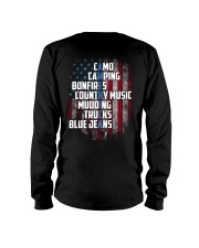Camping - American Flag Long Sleeve Tee thumbnail