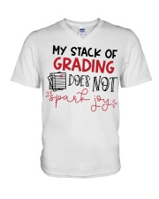 Teacher - Stack of grading V-Neck T-Shirt thumbnail