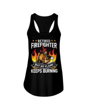 Retired Firefighter - My Flame keeps burning Ladies Flowy Tank tile
