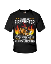 Retired Firefighter - My Flame keeps burning Youth T-Shirt tile
