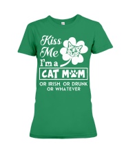 Kiss me I'm a Cat Mom Premium Fit Ladies Tee tile