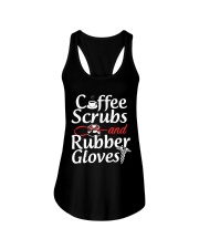 Nurse - Coffee Scrubbs and Rubber Gloves Ladies Flowy Tank tile