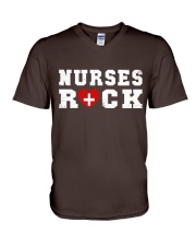 Nurses Rock V-Neck T-Shirt thumbnail