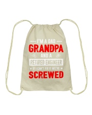 Mens Funny Retired Engineering Grandpa T-Shirt Drawstring Bag thumbnail