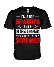 Mens Funny Retired Engineering Grandpa T-Shirt V-Neck T-Shirt thumbnail