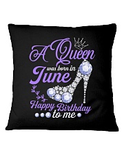 A Queen Was Born In June Happy Birthday to Me Square Pillowcase thumbnail