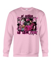 In October We Wear Pink Halloween Breast Cancer Crewneck Sweatshirt thumbnail