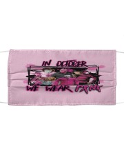 In October We Wear Pink Halloween Breast Cancer Cloth face mask thumbnail