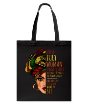I'm A July Woman I Have 3 Sides Cute Birthday Gift Tote Bag thumbnail
