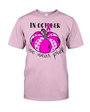 Breast Cancer In October We Wear Pink Pumpkin Classic T-Shirt thumbnail