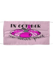 Breast Cancer In October We Wear Pink Pumpkin Cloth face mask thumbnail