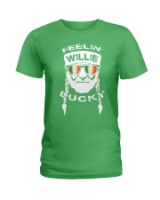 Feelin' Willie Lucky Irish Flag St Patrick's Day Ladies T-Shirt thumbnail
