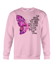The Devil Whispered To Her You Cannot With Stand Crewneck Sweatshirt thumbnail