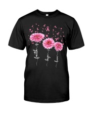 Faith Hope Love Pink Daisy Flower Ribbon Classic T-Shirt thumbnail