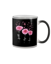 Faith Hope Love Pink Daisy Flower Ribbon Color Changing Mug thumbnail